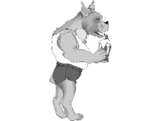 Sticker Custom Preview Image #023073 Animals Domesticated Dog Drinking1