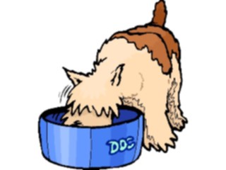 Sticker Custom Preview Image #023075 Animals Domesticated Dog Eating1