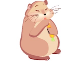 Sticker Custom Preview Image #023155 Animals Domesticated Hamster Eating
