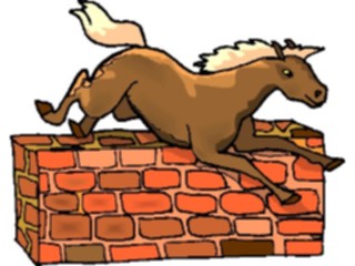 Sticker Custom Preview Image #023236 Animals Domesticated Horse Jumping