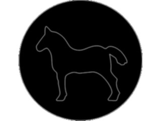 Sticker Custom Preview Image #023238 Animals Domesticated Horse Outline