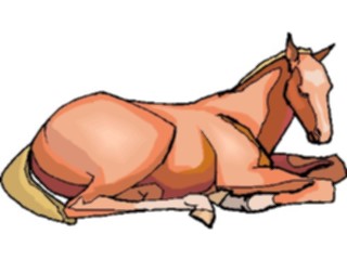 Sticker Custom Preview Image #023240 Animals Domesticated Horse Relaxing