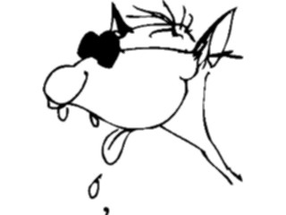 Sticker Custom Preview Image #023245 Animals Domesticated Horsewith Glasses