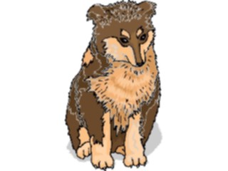 Sticker Custom Preview Image #023292 Animals Domesticated Puppy Sitting