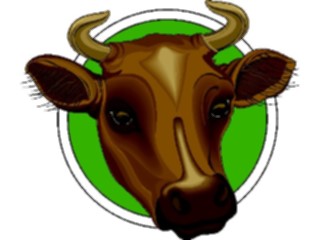 Sticker Custom Preview Image #023432 Animals Farm Animals Cow Head1