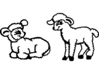 Sticker Custom Preview Image #023463 Animals Farm Animals Lambs2