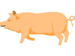 Sticker Custom Preview Image #023470 Animals Farm Animals Pig06