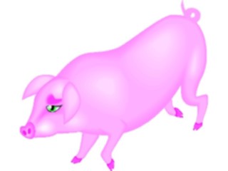 Sticker Custom Preview Image #023483 Animals Farm Animals Pig19