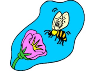 Sticker Custom Preview Image #023606 Animals Insects Beewith Flower