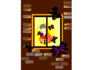 Sticker Custom Preview Image #023655 Animals Insects Butterfliesat Window