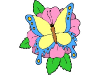 Sticker Custom Preview Image #023814 Animals Insects Butterfly Flower2