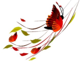 Sticker Custom Preview Image #023819 Animals Insects Butterflyin Wind