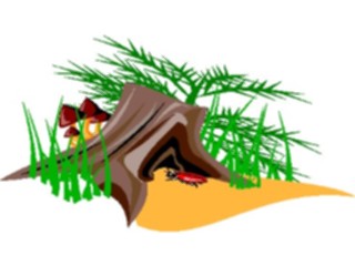 Sticker Custom Preview Image #023950 Animals Insects Insect Stump