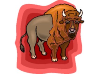 Sticker Custom Preview Image #024318 Animals Land Animals Bison
