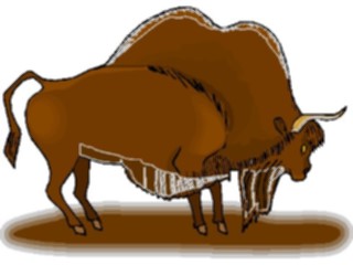 Sticker Custom Preview Image #024320 Animals Land Animals Bison Prehistoric