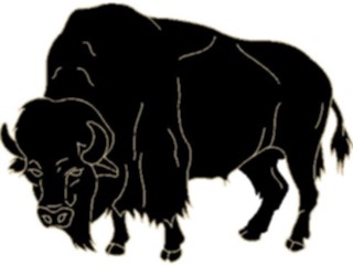 Sticker Custom Preview Image #024340 Animals Land Animals Buffalo07
