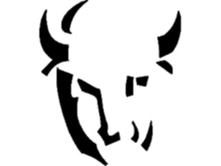 Sticker Custom Preview Image #024349 Animals Land Animals Buffalo Abstract