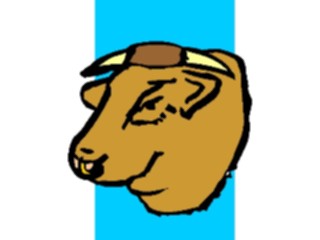 Sticker Custom Preview Image #024356 Animals Land Animals Bull Head1