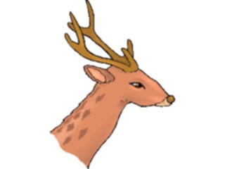 Sticker Custom Preview Image #024502 Animals Land Animals Deer Face2