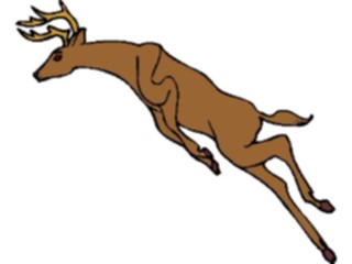 Sticker Custom Preview Image #024506 Animals Land Animals Deer Leaping