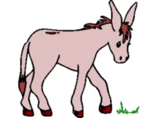 Sticker Custom Preview Image #024523 Animals Land Animals Donkey11
