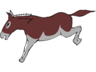 Sticker Custom Preview Image #024526 Animals Land Animals Donkey Kicking