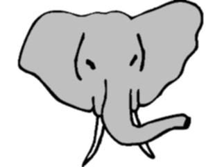 Sticker Custom Preview Image #024553 Animals Land Animals Elephant Head1