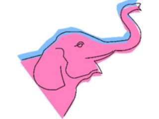 Sticker Custom Preview Image #024555 Animals Land Animals Elephant Head3