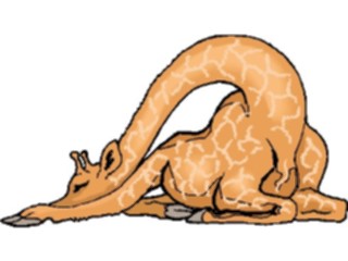 Sticker Custom Preview Image #024691 Animals Land Animals Giraffe Sleeping