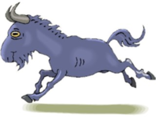 Sticker Custom Preview Image #024699 Animals Land Animals Gnu Running