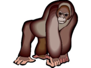 Sticker Custom Preview Image #024717 Animals Land Animals Gorilla3
