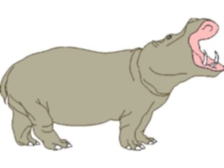 Sticker Custom Preview Image #024737 Animals Land Animals Hippo02