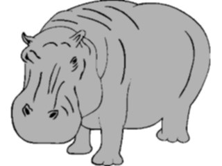 Sticker Custom Preview Image #024739 Animals Land Animals Hippo04