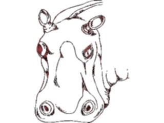 Sticker Custom Preview Image #024745 Animals Land Animals Hippo10