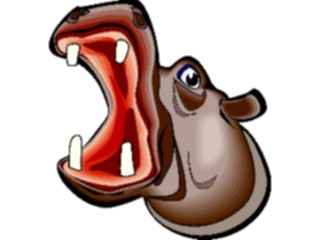 Sticker Custom Preview Image #024746 Animals Land Animals Hippo Head