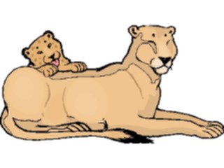 Sticker Custom Preview Image #024878 Animals Land Animals Lioness Cub