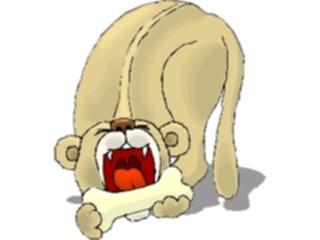 Sticker Custom Preview Image #024881 Animals Land Animals Lionesswith Bone