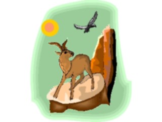 Sticker Custom Preview Image #025005 Animals Land Animals Mountain Goat06