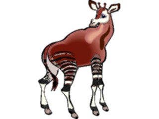 Sticker Custom Preview Image #025045 Animals Land Animals Okapi1
