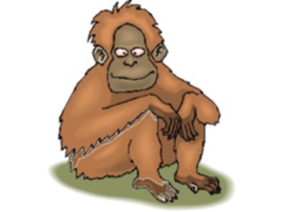 Sticker Custom Preview Image #025055 Animals Land Animals Orangutan3