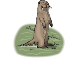Sticker Custom Preview Image #025058 Animals Land Animals Otter3