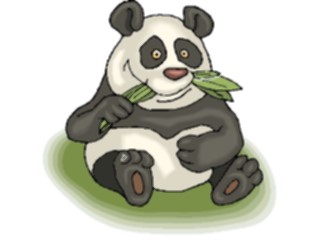 Sticker Custom Preview Image #025077 Animals Land Animals Panda Eating