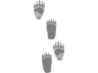 Sticker Custom Preview Image #025093 Animals Land Animals Paw Prints4