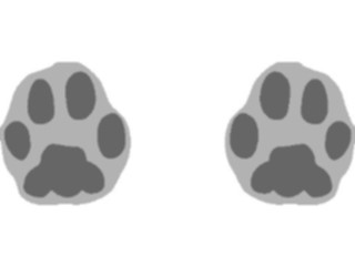 Sticker Custom Preview Image #025095 Animals Land Animals Paw Prints6