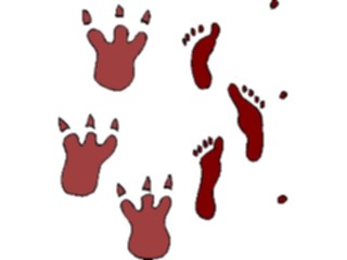 Sticker Custom Preview Image #025098 Animals Land Animals Pawprints Footprints