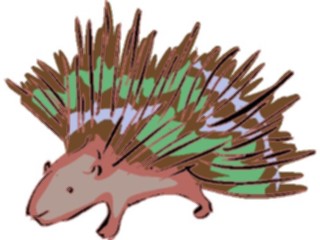 Sticker Custom Preview Image #025105 Animals Land Animals Porcupine3