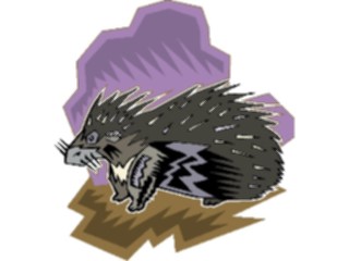 Sticker Custom Preview Image #025106 Animals Land Animals Porcupine4