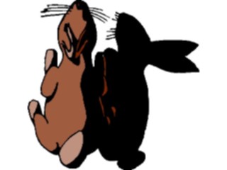 Sticker Custom Preview Image #025158 Animals Land Animals Rabbit Aerial View