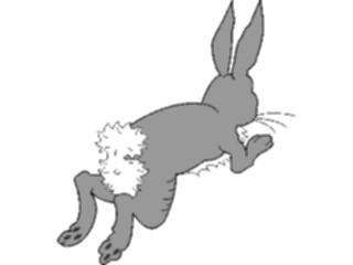 Sticker Custom Preview Image #025160 Animals Land Animals Rabbit Hopping