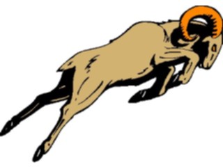 Sticker Custom Preview Image #025191 Animals Land Animals Ram Leaping1